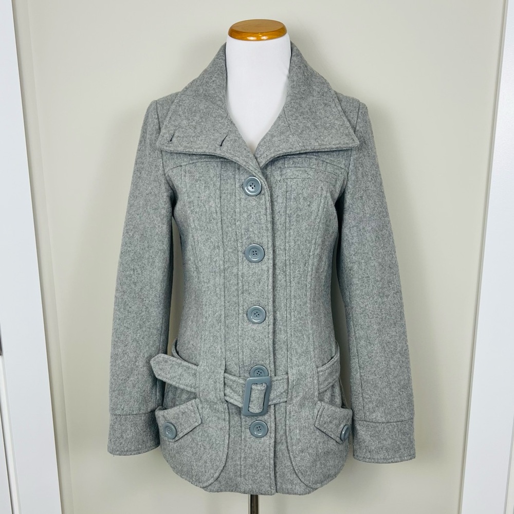 Vintage Y2K Heather Gray Peacoat